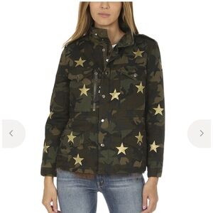 Jocelyn Star-Studded Camouflage Utility Jacket